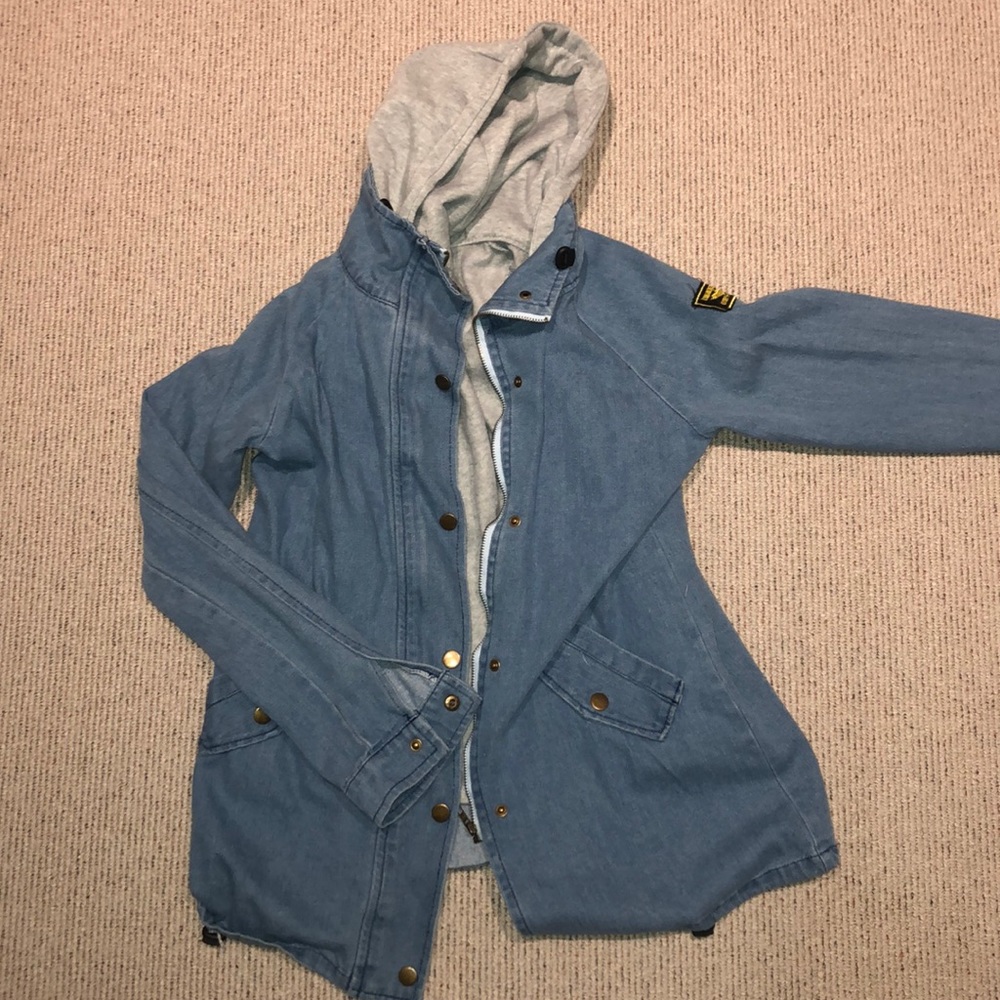 Zaful Button Up Denim and Hooded Vest